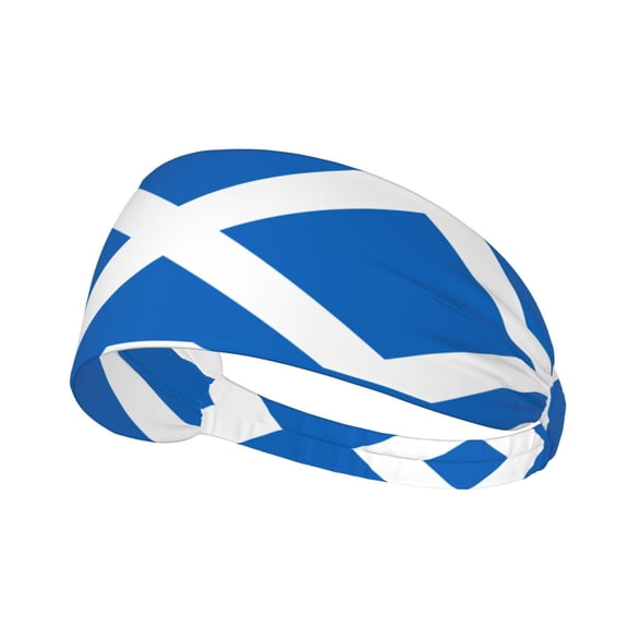 Unisex Scotland Flag Sweatband Sports Headband For Running Cycling Yoga Workout Stretchy Hairband