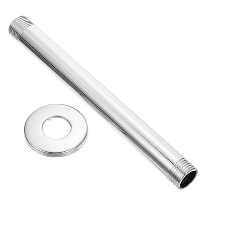 NICERIO Stainless Steel Shower Extension Arm Round Tube 1Set