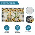 thumbnail image 6 of Sunflower Gnomes Placemats Set of 12, Spring Farmhouse Vintage Daisy Floral Leaf Placemats for Dining Table, Place Mats for Kitchen Tabletop, Waterproof Wipeable Dining Table Mats Set, 6 of 9