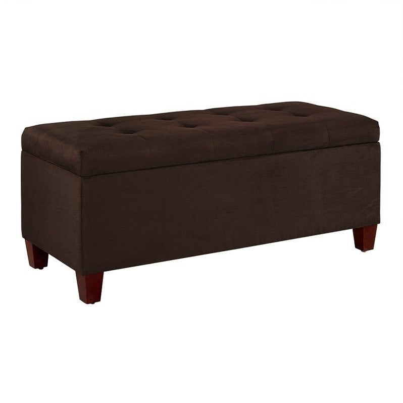 Linon Carmen Shoe Storage Ottoman, 20 inches Seat Height, Multiple Colors