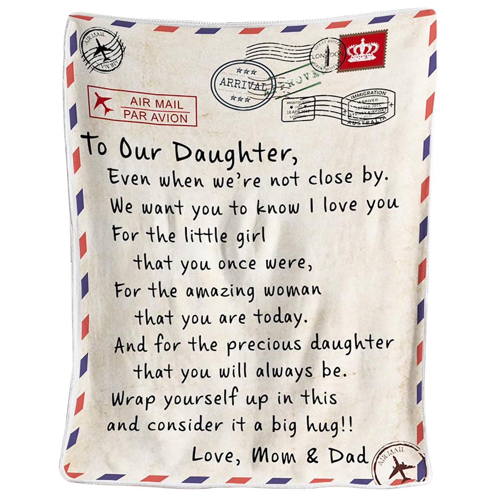 Details about   Special gift for your Daughter letter version 2 Blanket 