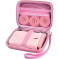 thumbnail image 1 of wqlpp-Case Compatible with NIIMBOT D11 Label Maker Printer, Storage Bag for Phomemo D30 for Canon for Ivy 1/2 for HP Sprocket Mini Photo Printer & Label Paper Accessories- Holder Box Only, Pink, 1 of 4