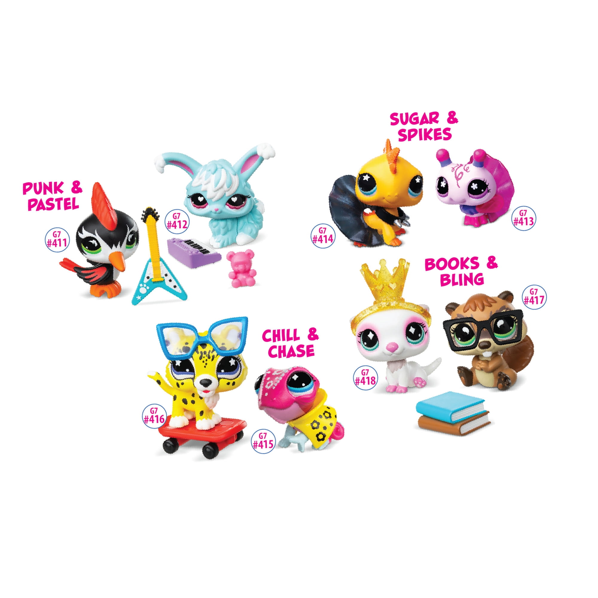 Littlest Pet Shop, Opposites Attract Surprise Pet Pairs, Series 5, Mini Toy Figurines, Children Ages 4+