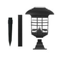thumbnail image 2 of Gnmfd Solar Post Lights Outdoor Pillar Head Floor Plug LED Light White Warm Solar Powered Garden Patio Yard Courtyard Deck Walkway Party Decorations Solar Lights Outdoor Waterproof Christmas Lights, 2 of 9