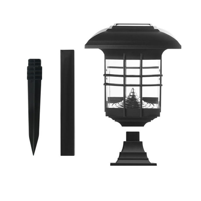 TIMIFIS Soap Lamp Solar Post Lights Outdoor Fence Cap Light for Posts Patio Garden Decoration White Lighting Black,Lighting Solar Outdoor Post Cap Lights Light for Fence Glass Lighting & Ceiling