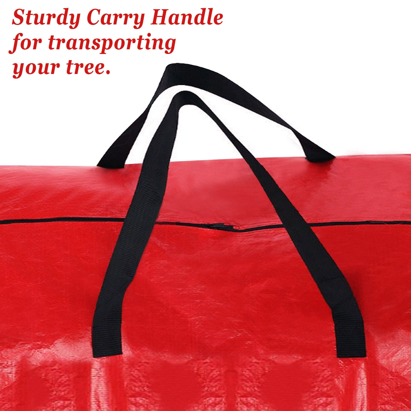 ALUVIERA Large Artificial Christmas Tree Carry Storage Bag Umbrella Storage bag Holiday Clean Up 8' w Handles(RED,20pcs)