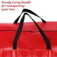 thumbnail image 4 of SUNRISEUMBRELLA Large Artificial Christmas Tree Carry Storage Bag Holiday Clean Up 8' w Handles(RED), 4 of 4