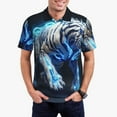 thumbnail image 1 of Fotbe Futuristic Blue Light White Tiger Camiseta Polo de Golf para Hombre con Estampado – Camisa Deportiva Transpirable con Cuello Abotonado-Medium, 1 of 6