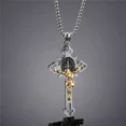 thumbnail image 5 of St. Benedict Crucifix Necklace for Men | Stainless Steel Jesus Cross Pendant | Two-Tone Religious Jewelry Gift for Catholic Men & Women, 5 of 7