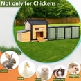 thumbnail image 5 of Aukfa 118" Large Chicken Coop Wood Chicken Run Cage w/ Nest Box and Pull-on Tray for Outdoor, Backyard, Oak, 5 of 10