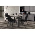 thumbnail image 5 of Kee 48" Round Breakroom Table- Maple/ Black & 4 Restaurant Stack Chairs- Black, 5 of 7