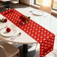 thumbnail image 4 of Linnome Valentine's Day Heart Table Runner Red Rose Printed Dining Room Home Decor Festive Ambience Accent, 4 of 6