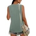 thumbnail image 4 of Sleeveless Women V Neck Lace Tank Tops Cami Shirt, 4 of 5