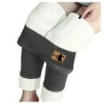 thumbnail image 3 of Gibobby pantalones de entrenamiento para mujer Pantalones térmicos de invierno para mujer, informales, sólidos, cálidos, elásticos, de cintura alta, capris térmicos (Gris, L), 3 of 5
