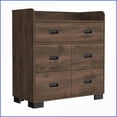 thumbnail image 6 of Dressers | 5-Drawer with Spacious Top | Dark Brown | Particle Board, 6 of 7