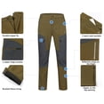 thumbnail image 5 of Little Donkey Andy Men's Fleece lined Hiking Ski Snow Pants Winter Windproof Softshell Pants Warm Water Repellent Olive XL, 5 of 7