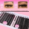 thumbnail image 3 of Extensión de pestañas Lash Clusters FANXITON, 280 unidades, volumen D, 9-16 mm, 3 of 8
