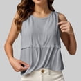thumbnail image 2 of Gelikeya Womens Nursing Tank Tops for Breastfeeding Summer Detachable Chest Pad Maternity Shirts Double Layer Pregnancy Clothes Grey, Size XXXL, 2 of 7