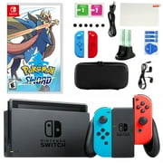 Nintendo Switch in Neon with Pokemon Sword and Accessories Kit