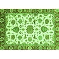 thumbnail image 1 of Ahgly Company Indoor Rectangle Abstract Green Modern Area Rugs, 2' x 5', 1 of 4