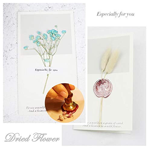CRASPIRE Wax Seal Stamp Wedding Bouquet Brass Sealing Stamp Golden Wax Seal 25mm Removable Heads Natural Wood Handle for Envelope Invitation Wedding Ebellishment Bottle Decoration Gift