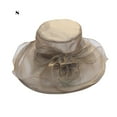 thumbnail image 1 of Flor Red Hilo Sombrero para el sol Playa Protector solar Sombrero para el sol Mujer Organza Sombrero de copa Wmkox8yii jkg5770, 1 of 2