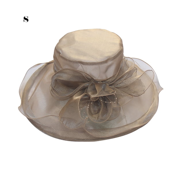 Flor Red Hilo Sombrero para el sol Playa Protector solar Sombrero para el sol Mujer Organza Sombrero de copa Wmkox8yii jkg5770