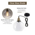 thumbnail image 3 of DELight Vintage 7.9" Glass Ball Ceiling Pendant Light Chandelier Edison Lamp Cafe Kitchen Dining Room Lighting, 3 of 8
