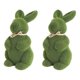 thumbnail image 2 of 2pcs Lifelike Bunny Figurine Creative Short Plush Simulation Moss Rabbit Ornaments for Easter Home Office Living Room Decoration (Green), 2 of 3