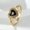 Gold Black Diamond, variant on Womens Fashion Gothic Black Enamel Heart Drop Ring: Electroplated Copper Ring for Women