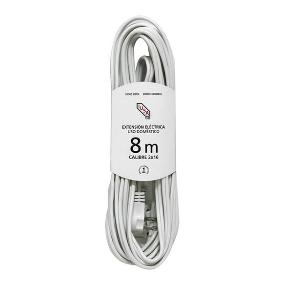 Extensión Eléctrica Iusa 8 M Blanco 619343