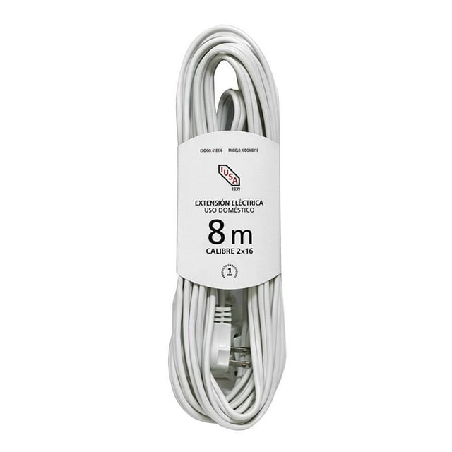 Extensión Eléctrica Iusa 8 M Blanco 619343