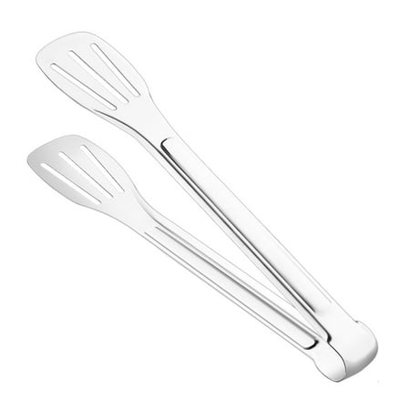 

HOMEMAXS 2pcs Multi-Functional 304 Stainless Steel Food Clip Three-line Kitchen Barbecue Clip Steak Clip Bread Clip Food Clip(28.5cm/No Logo)