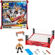 WWE Action Figure Playset Knuckle Crunchers Rebound Ring with Accessories and Flex Mat Technology