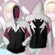 thumbnail image 3 of Disfraz de superhéroe de Spider Gwen Stacy para mujer, chaqueta con cremallera 3D, sudaderas con capucha, Jersey, sudadera para adultos, vestido de Halloween, 3 of 4