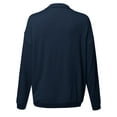 thumbnail image 2 of FashionOutfit Women's Solid Zip-Up Drop Shoulder High Neck Sweatshirt Jacket, 2 of 4