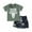 Black, variant on SILVERCELL Toddler Western Baby Boy Clothes Short Sleeve Cow Print T-Shirt Tops Drawstring Shorts 2Pcs Summer Outfit 0-3 Years