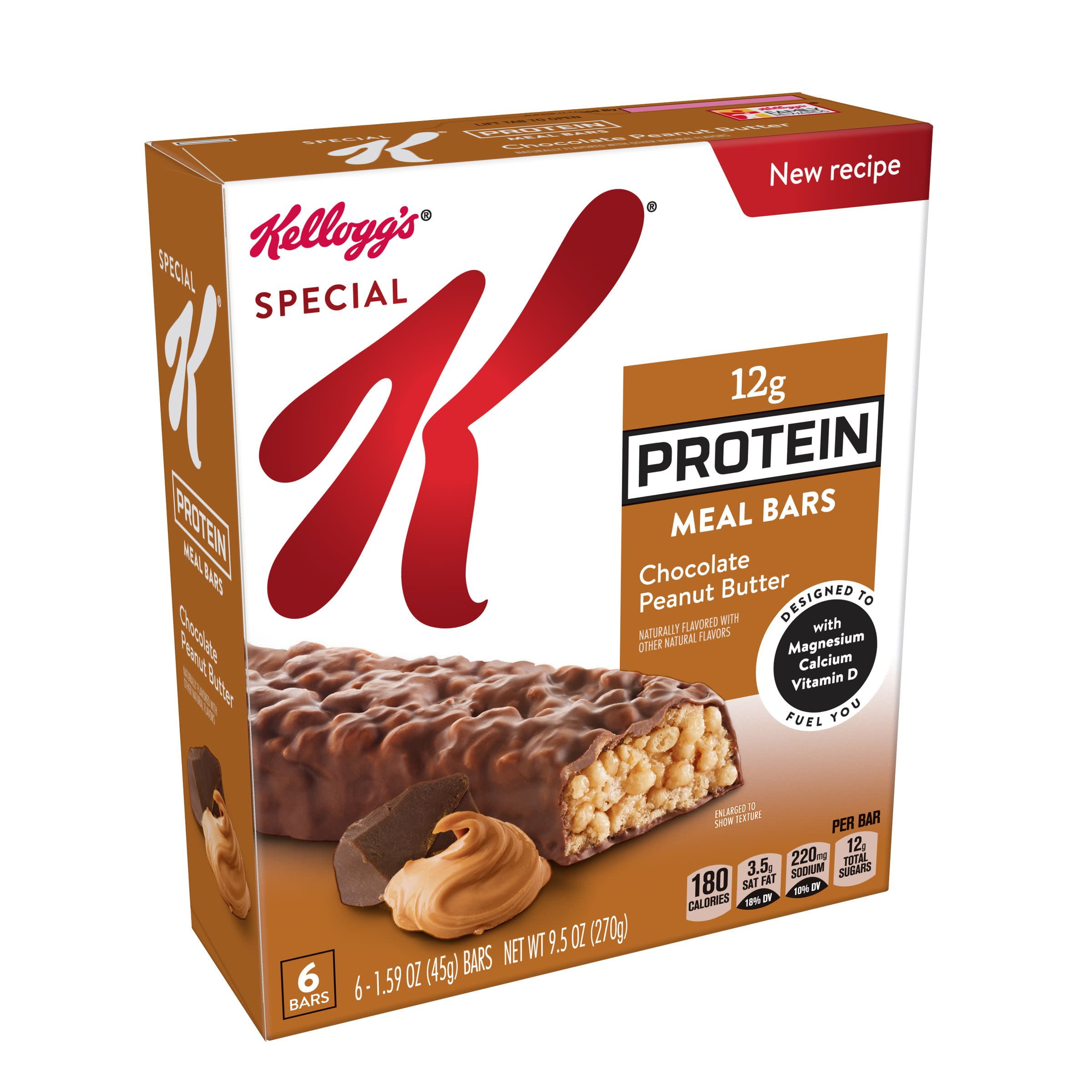 Kellogg's Special K Protein Meal Bars Chocolate Peanut Butter 9.5 oz 6 Ct