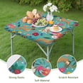 thumbnail image 4 of BoxerDog and Pioneer Flower Square Fitted Tablecloth with Elastic Edge,Square Table Cover,Washable Elastic Table Cover for Home Kitchen Party Decor 34"x34", 4 of 6