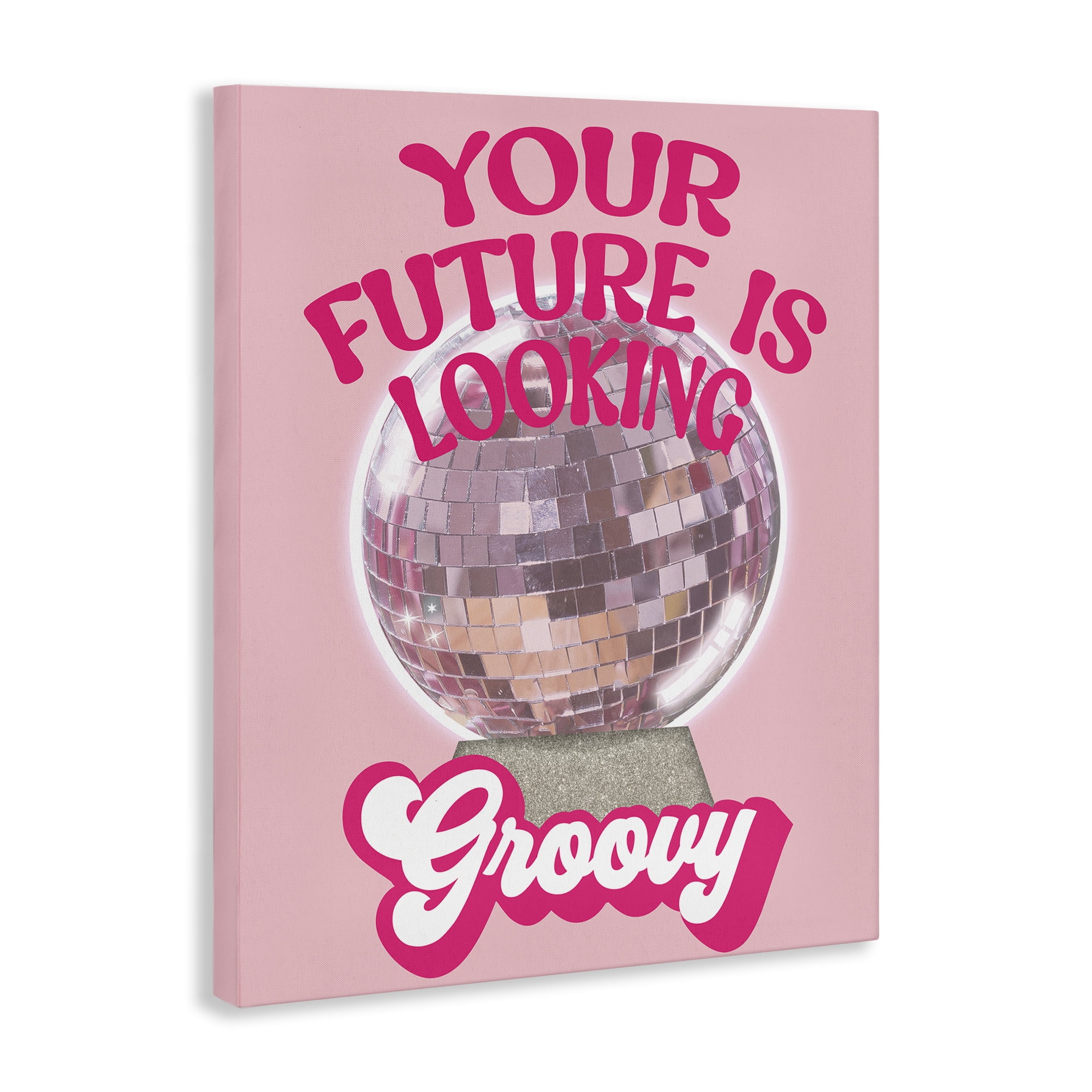 Stupell Industries Future Looking Groovy Disco Text & Numbers Painting Wrapped Canvas Art Print Wall Art, 30 x 40