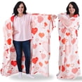 thumbnail image 1 of Manta supermanta portátil para mujeres y hombres, diseño de corazones, 1 of 8
