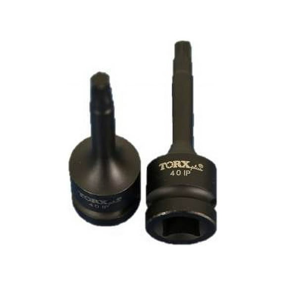 TEMO IP40 3 Inch (76 mm) Long Black Impact Torx Plus 6 Point Socket Bit 1/2 Inch (12.7 mm) Square Drive Auto Repair Tool