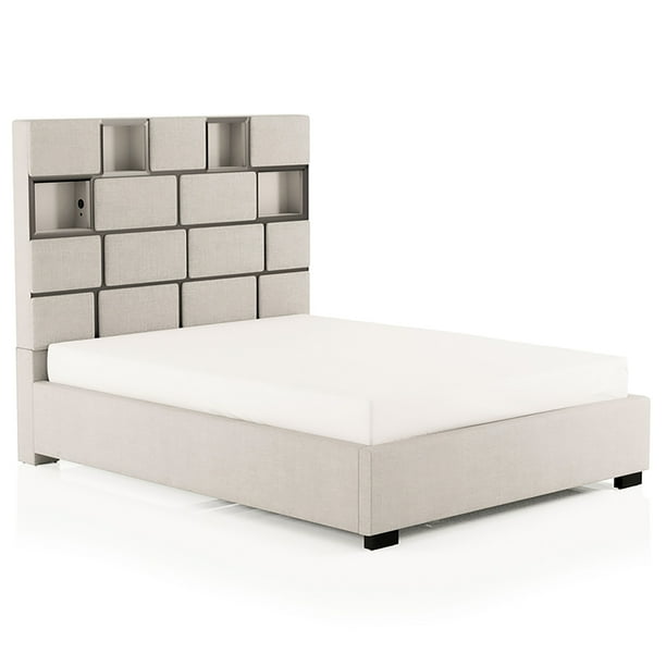 Furniture Of America Cantano Platform Bed Queen Beige And Black Com - Galaxy Furniture & Bedding Furniture Of America Cantano Platform Bed Queen Beige And Black Com - Galaxy Furniture & Bedding