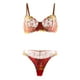 thumbnail image 4 of Gibobby Ropa interior mujer Conjunto de Lencería Sexy para Mujer con Cinturones de Liga Conjunto de Sujetador y Bragas de Encaje Sexy(Rojo, CH), 4 of 5