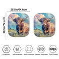 thumbnail image 3 of Yuyamidu Highland Cow Car Window Sun Shades for Sedan Van Truck Portable Car Sunshades for Windshield 2pcs Automotive Windshield Cover Decorative Accessories, 3 of 5