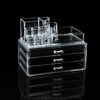 3-Drawer Storage Clear Transparent Make Up Box Organiser Cosmetic Case