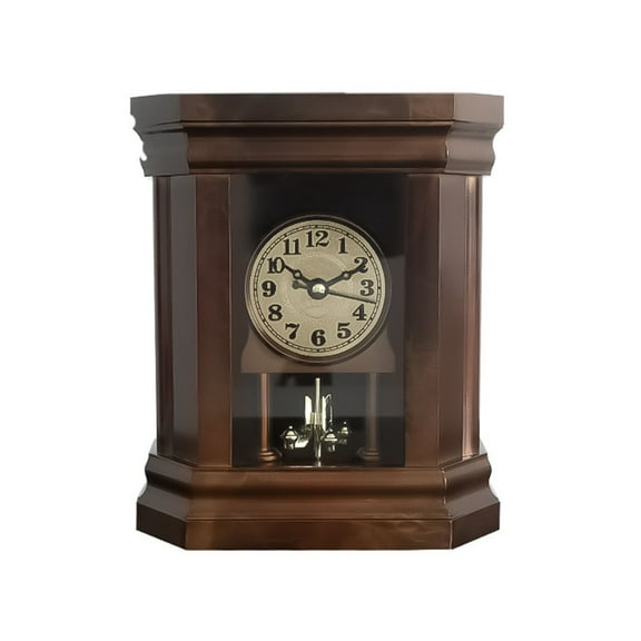 Vintage Mantel Clocks,Quiet Mantlepiece Clock Battery Operated,Retro Table Clock Living Room Decor for Office Desk Home  Desk Shelf