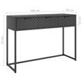 thumbnail image 4 of vidaXL Table Console Anthracite 106x35x75 cm Acier, 4 of 5