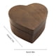thumbnail image 5 of Joyero de madera de nogal con forma de corazón para guardar anillos con relleno de terciopelo, superficie lisa y pulida, ideal para bodas, propuestas y anillos., 5 of 8