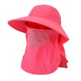 thumbnail image 2 of Fishing Hat for Men and Women - Outdoor Wide Brim Sun Hat with Face Cover and Neck Flap for Summer Hiking, Beach, Garden, and Camping - Packable Outdoor Sun Hat (Watermelon Red-C), 2 of 4